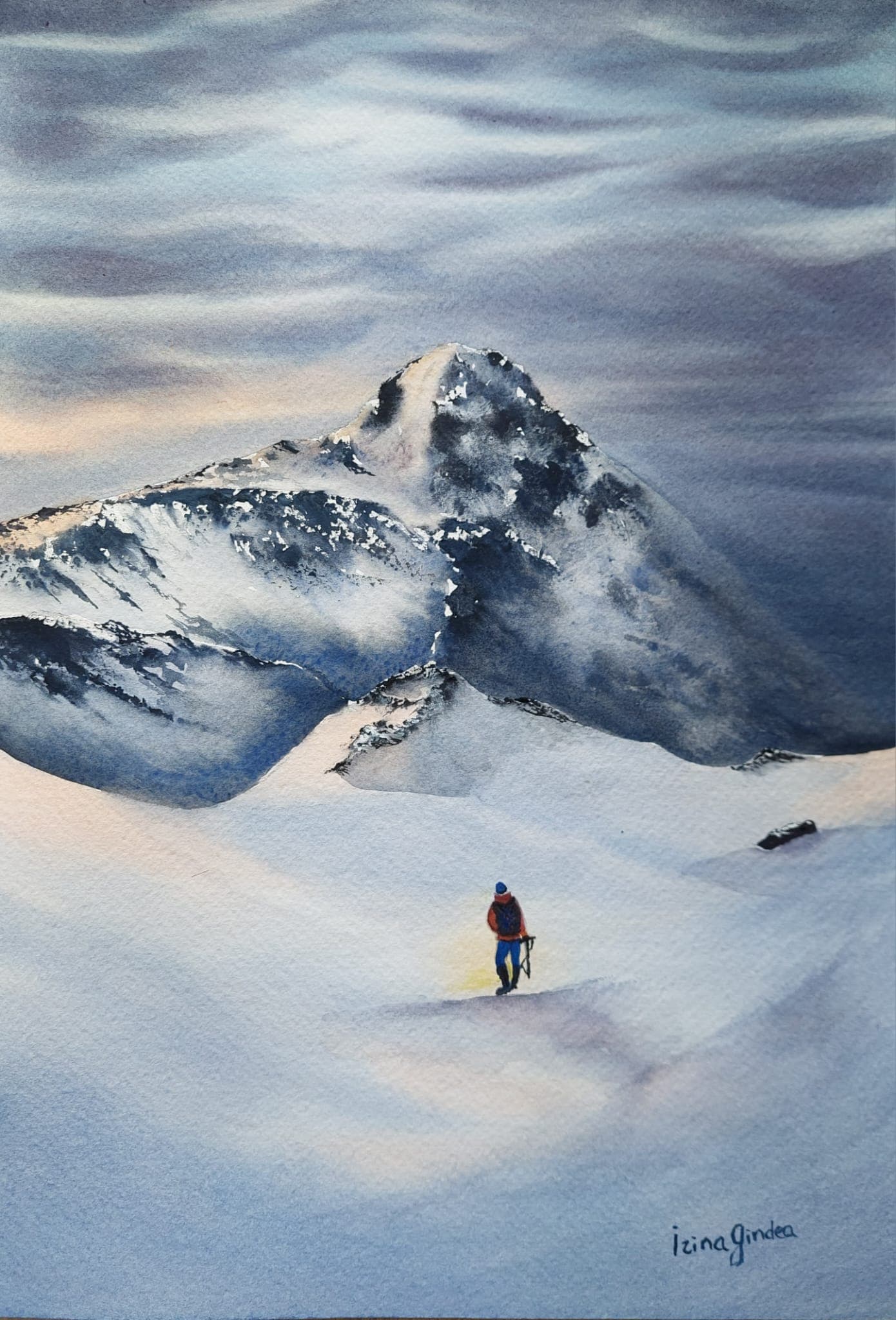 Bajo La Cumbre — Watercolor, 100% Cotton, Irina Gîndea