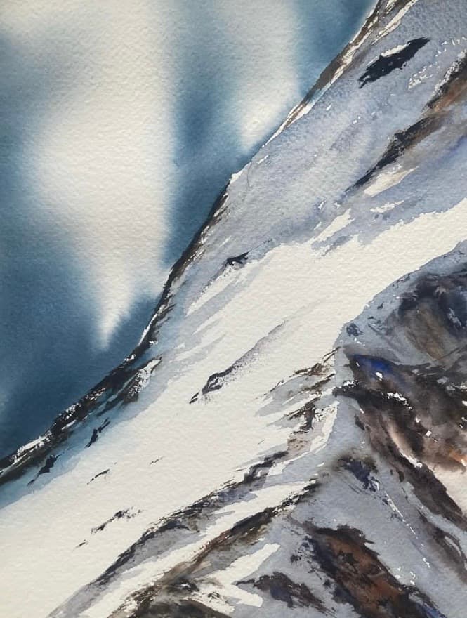 La Ladera — Watercolor, 100% Cotton, Irina Gîndea