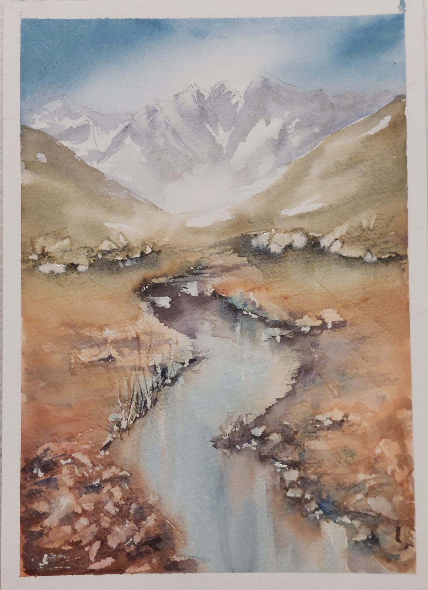 Vignemale — Watercolor, 100% Cotton, Irina Gîndea